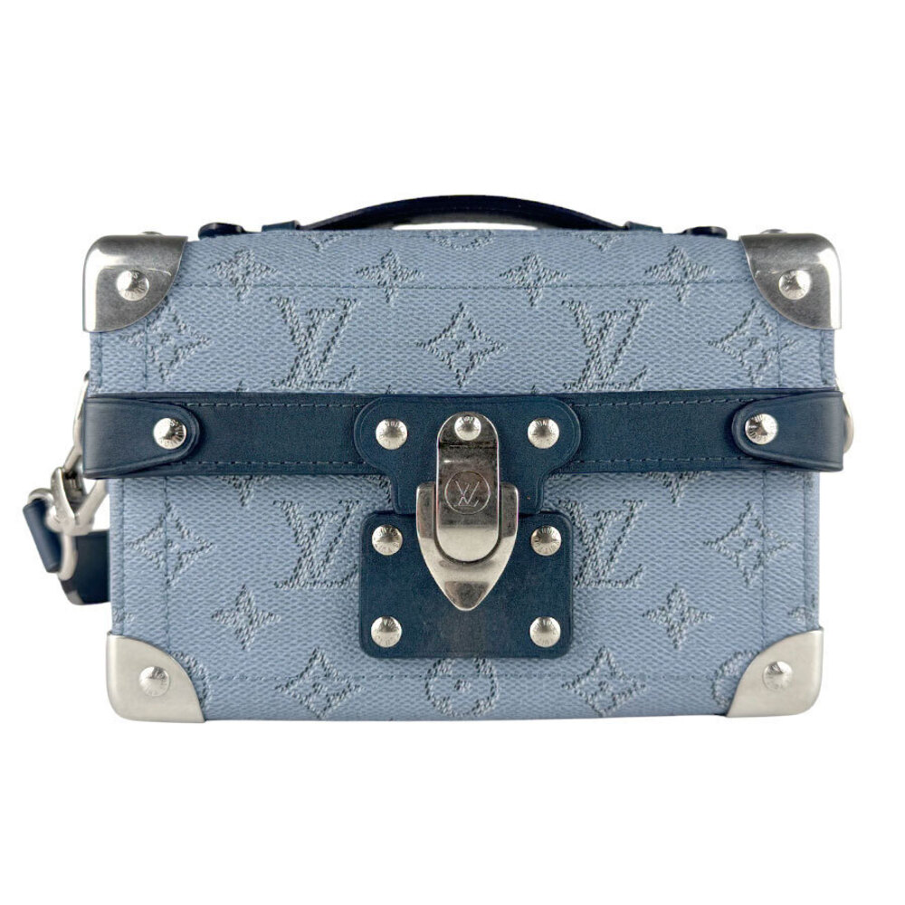 Louis Vuitton Shoulder Bag Monogram Seoul Trunk Canvas Blue